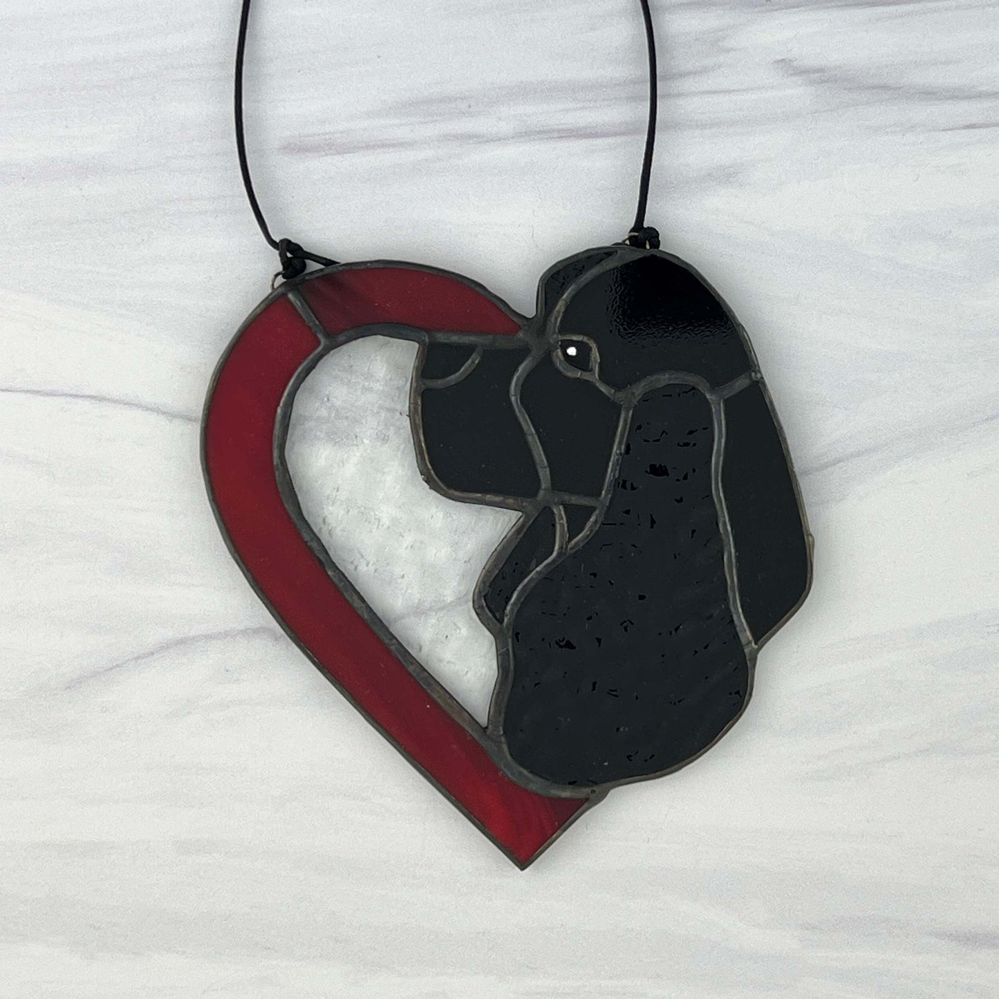 American Cocker Spaniel Heart - Black