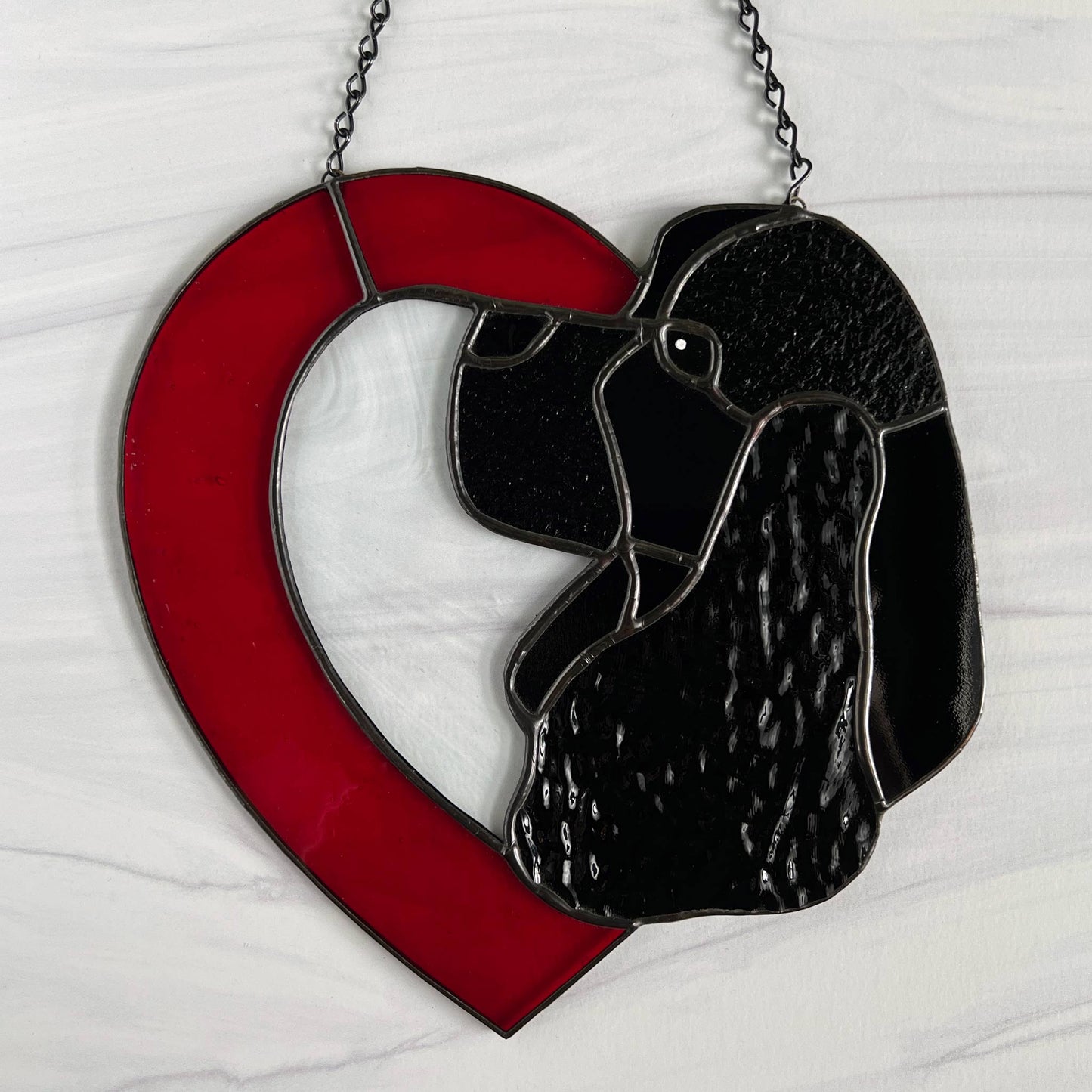 American Cocker Spaniels - Custom Bust, Head in Heart, Silhouettes