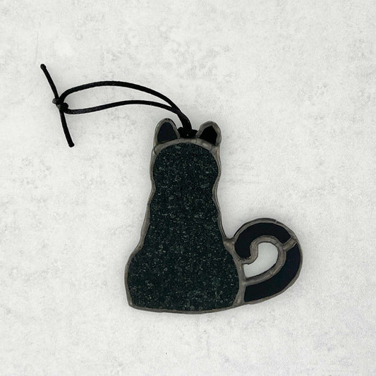 Sitting Cat Silhouette Ornament Stained Glass Suncatcher