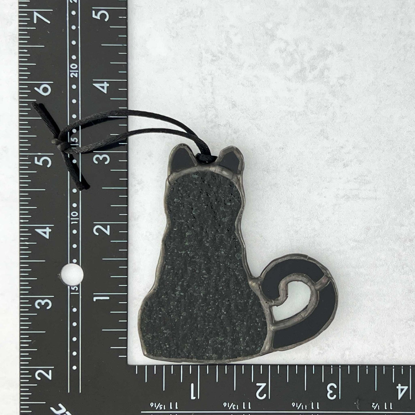 Sitting Cat Silhouette Ornament Stained Glass Suncatcher