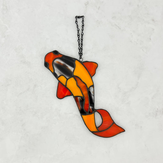 Koi Fish Stained Glass Suncatcher