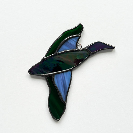 Duck Ornament in Iridescent Purple, Blue and Green