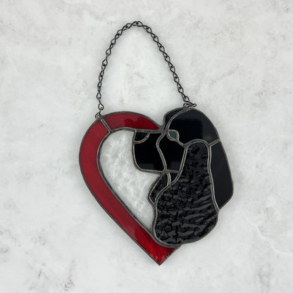 American Cocker Spaniel Heart - Black