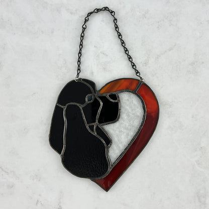 American Cocker Spaniel Heart - Black