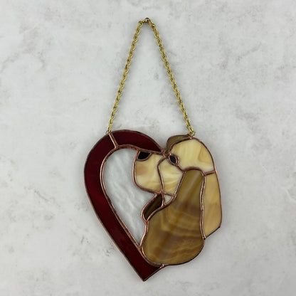 American Cocker Spaniel Heart - Brown and Tan