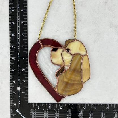 American Cocker Spaniel Heart - Brown and Tan