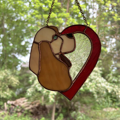 American Cocker Spaniel Heart - Brown and Tan