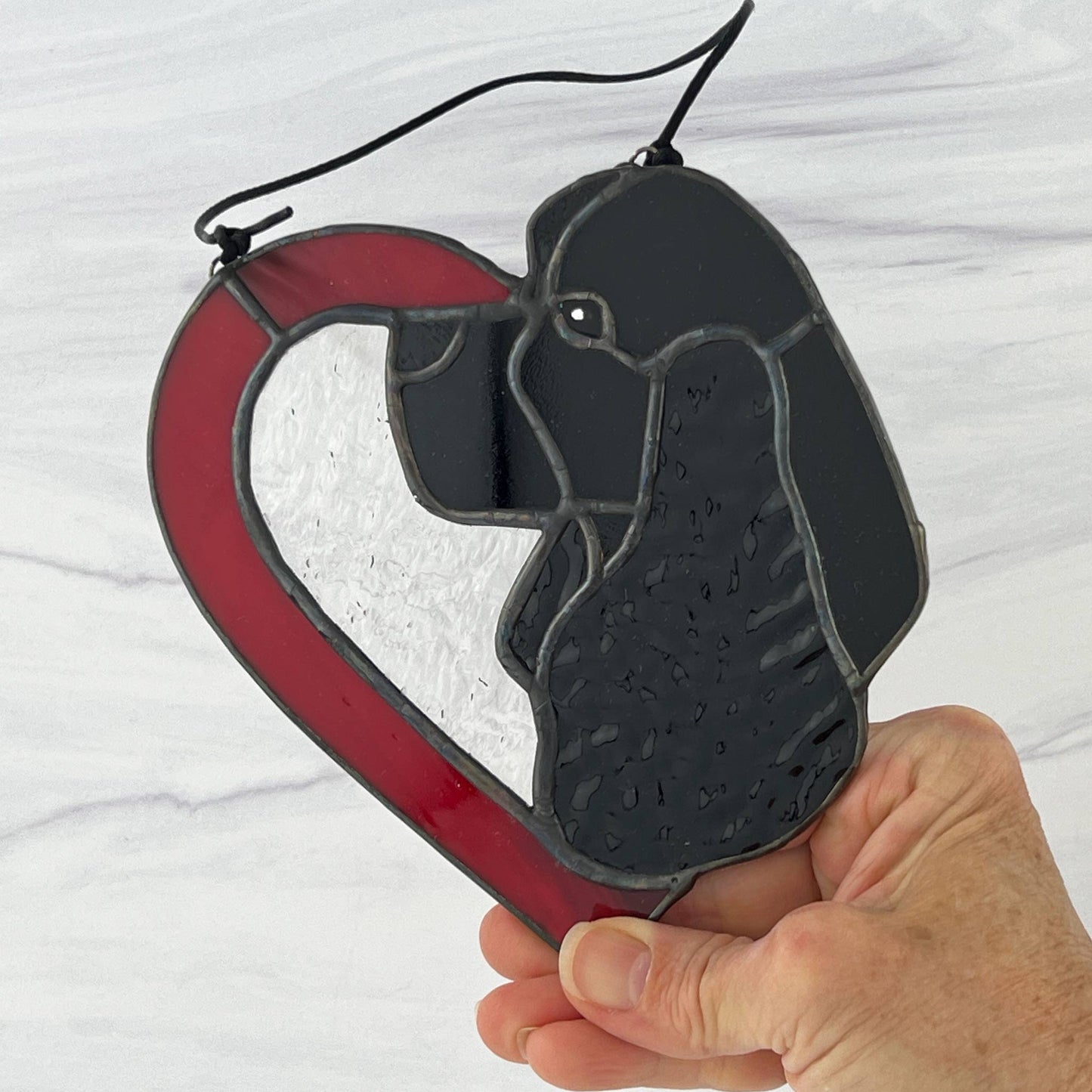 American Cocker Spaniel Heart - Black
