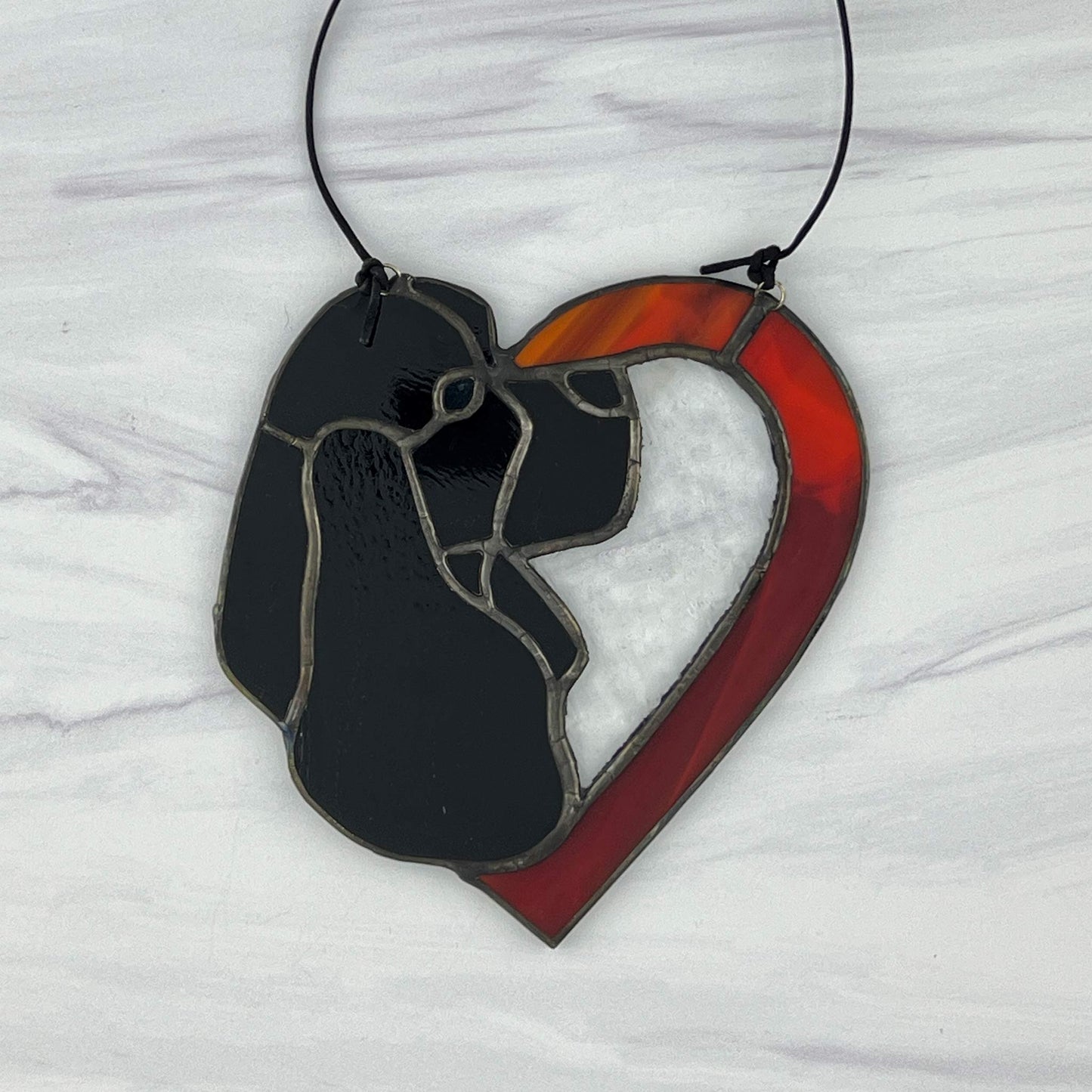 American Cocker Spaniel Heart - Black