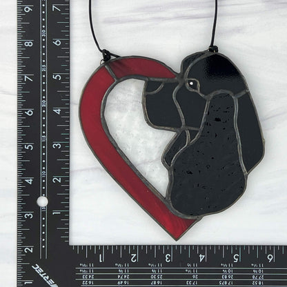 American Cocker Spaniel Heart - Black