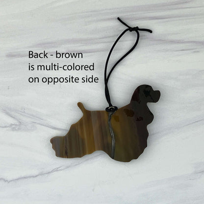 American Cocker Spaniel Ornament Silhouette - Chocolate