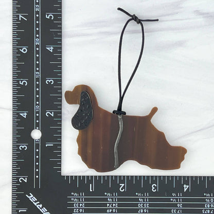 American Cocker Spaniel Ornament Silhouette - Chocolate