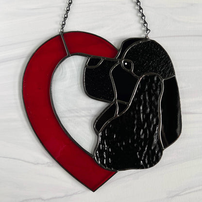 American Cocker Spaniels - Custom Bust, Head in Heart, Silhouettes