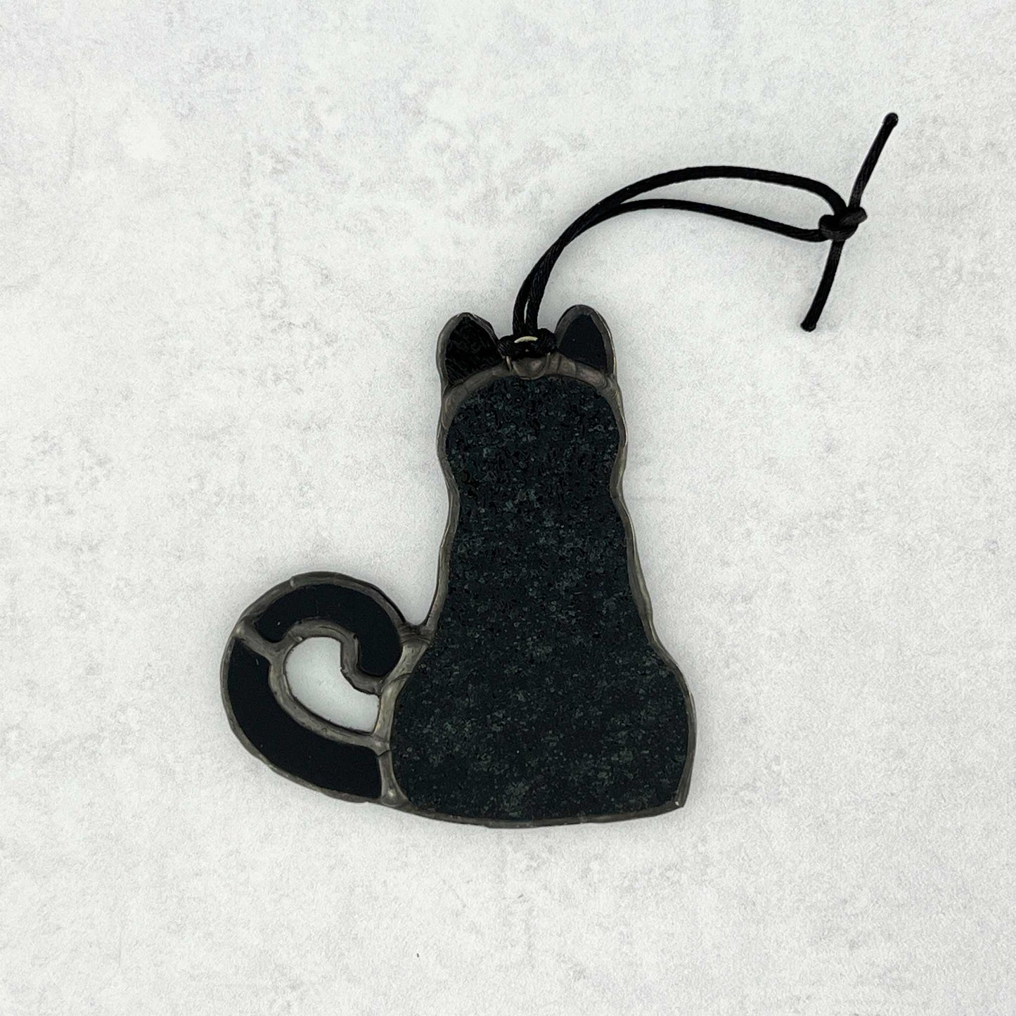 Sitting Cat Silhouette Ornament Stained Glass Suncatcher