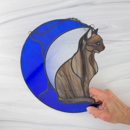 Cat on a Bright Blue Moon