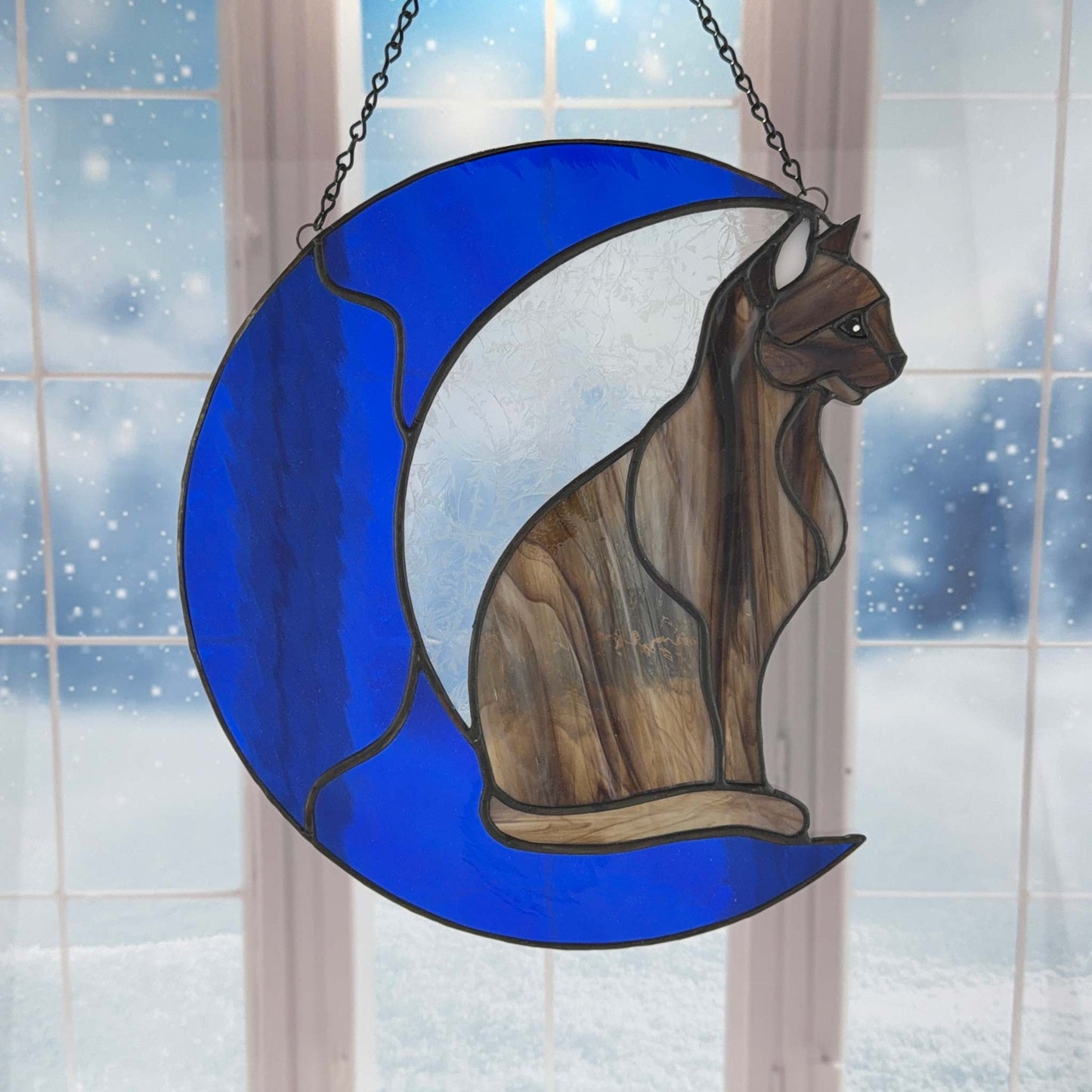 Cat on a Bright Blue Moon