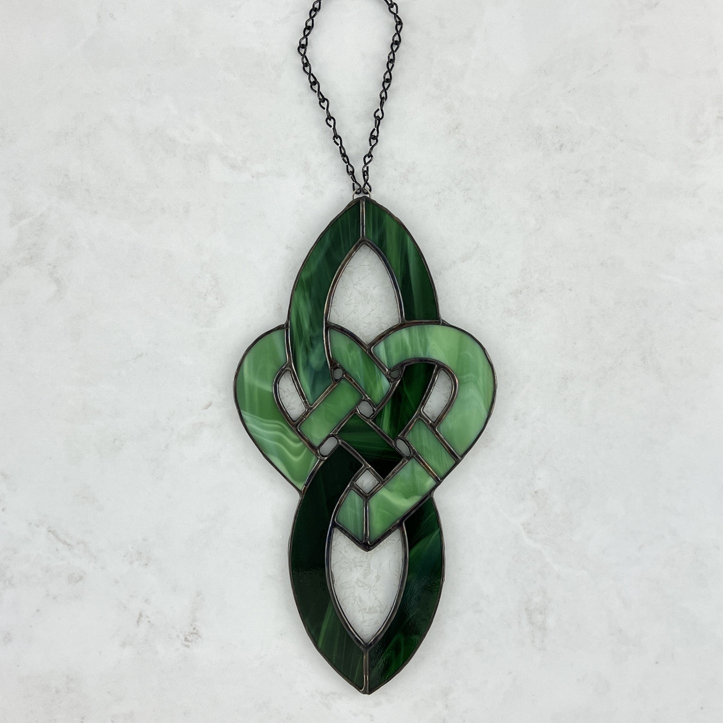 Celtic Infinity Heart - Greens