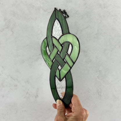 Celtic Infinity Heart - Greens