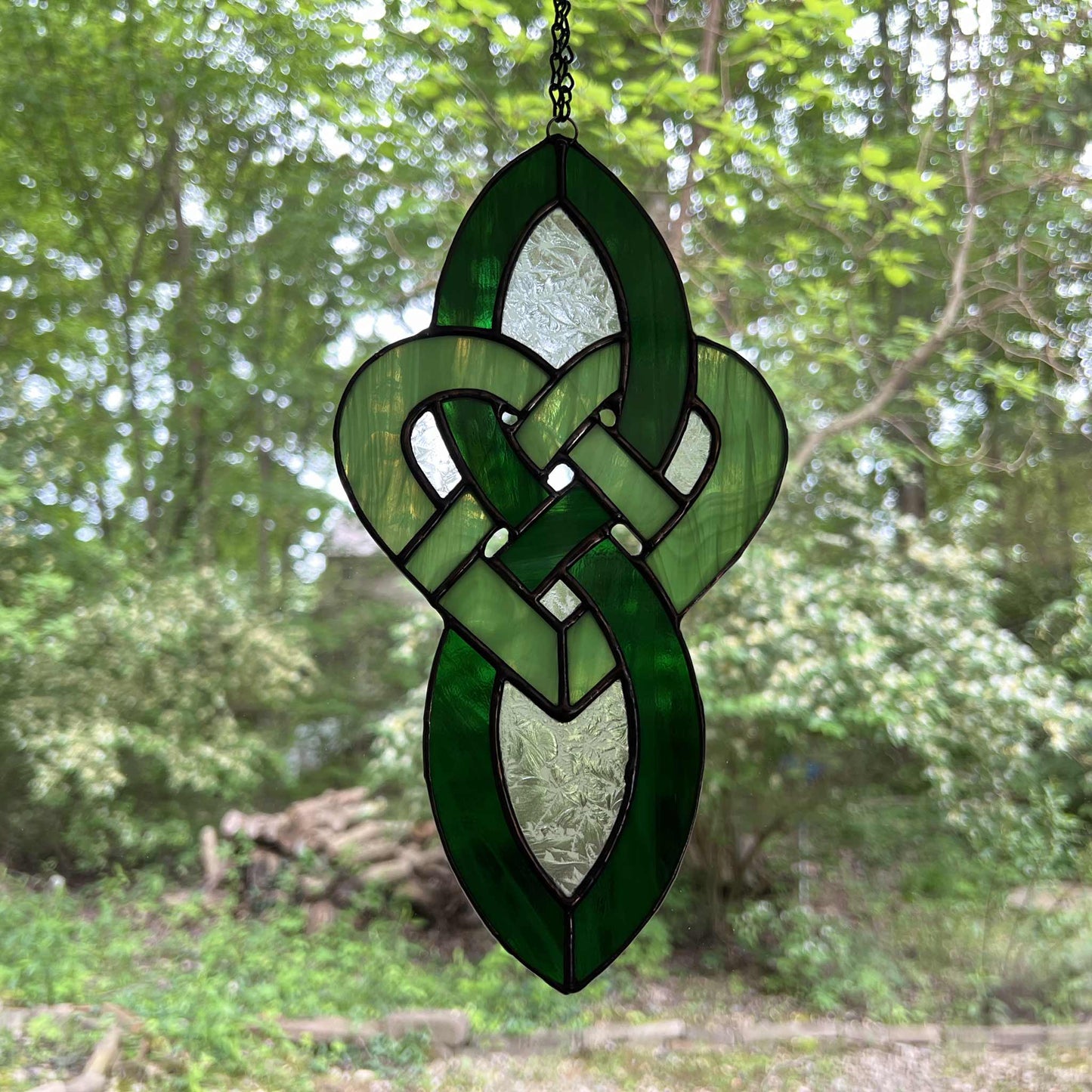 Celtic Infinity Heart - Greens