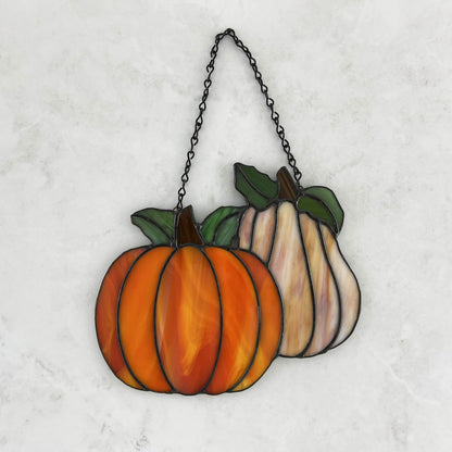 Pumpkin - Double Pumpkin Suncatcher