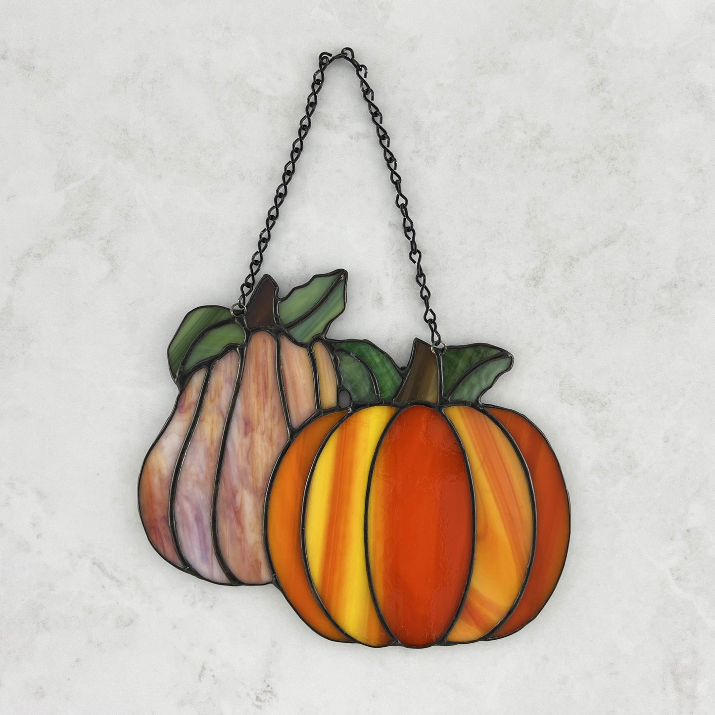 Pumpkin - Double Pumpkin Suncatcher