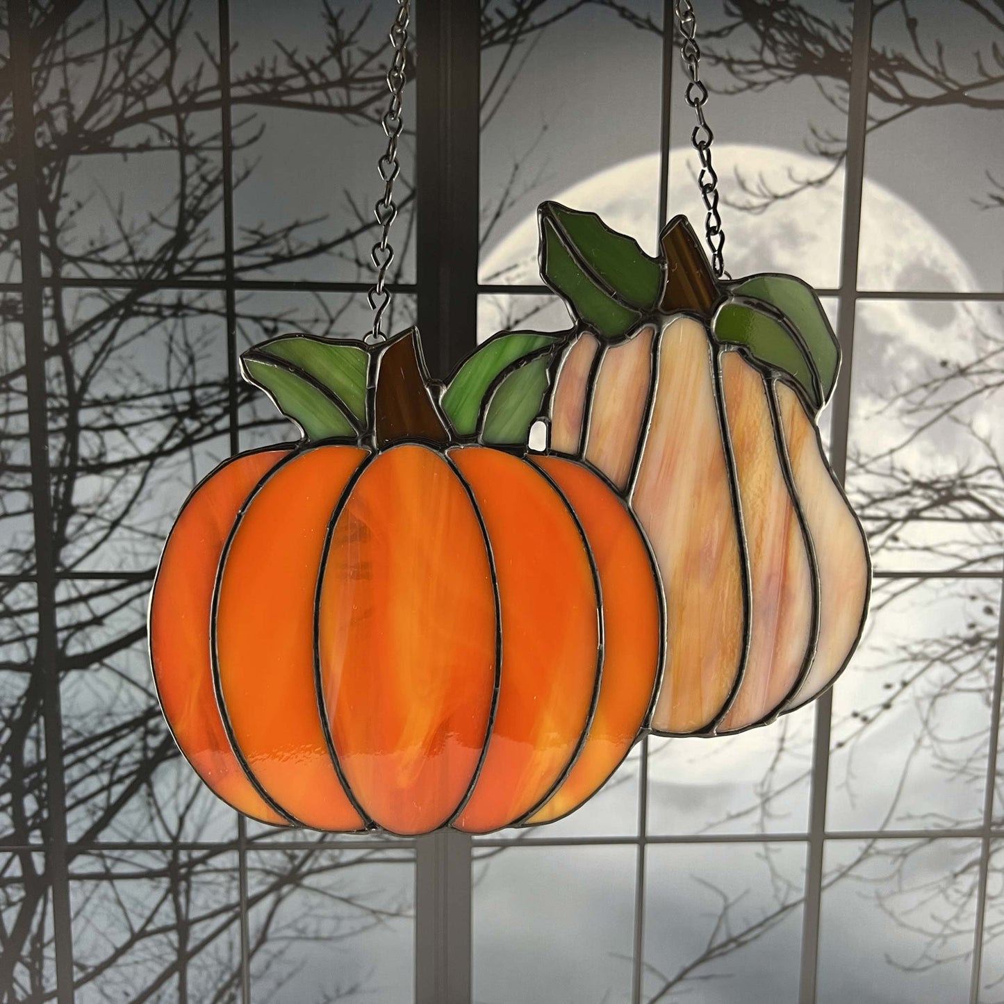 Pumpkin - Double Pumpkin Suncatcher