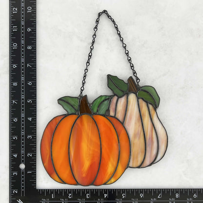 Pumpkin - Double Pumpkin Suncatcher