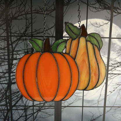 Pumpkin - Double Pumpkin Suncatcher