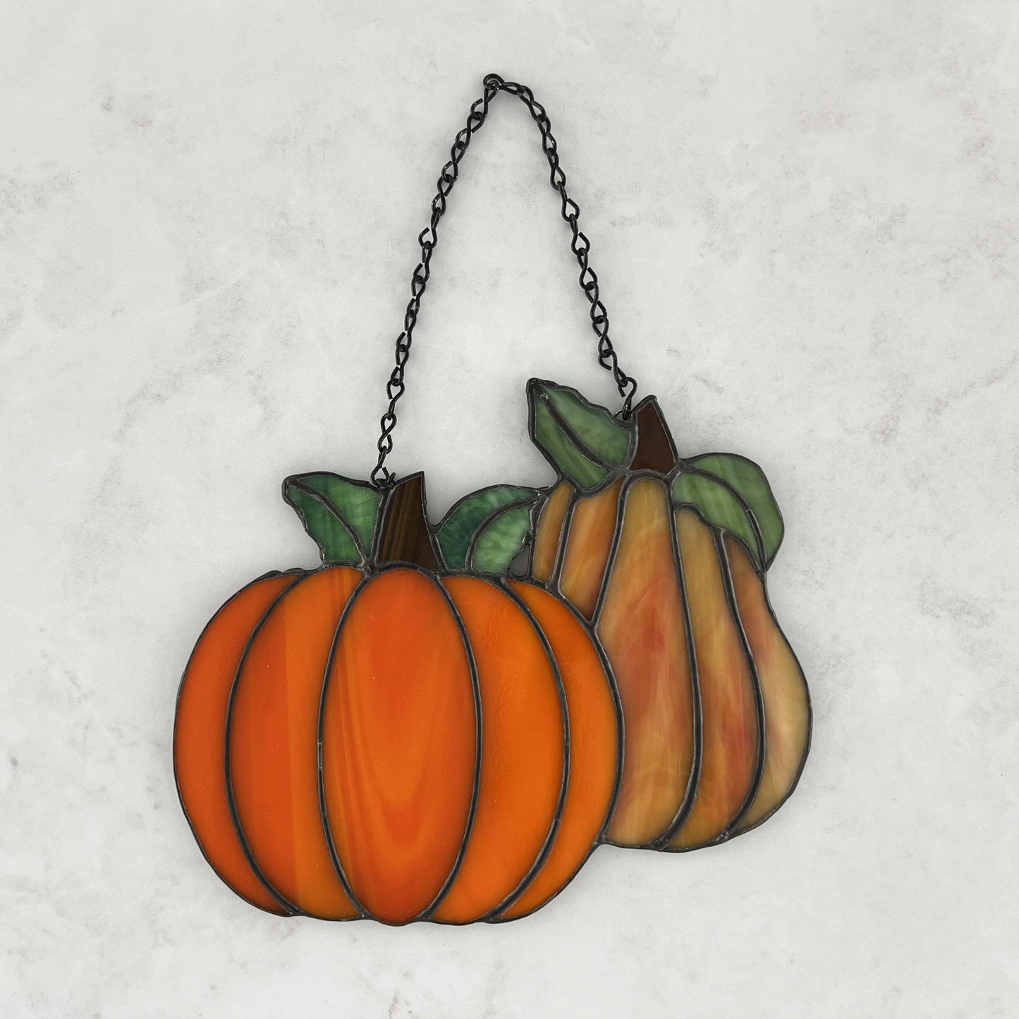 Pumpkin - Double Pumpkin Suncatcher