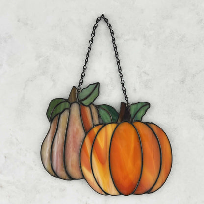 Pumpkin - Double Pumpkin Suncatcher