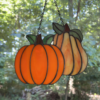 Pumpkin - Double Pumpkin Suncatcher