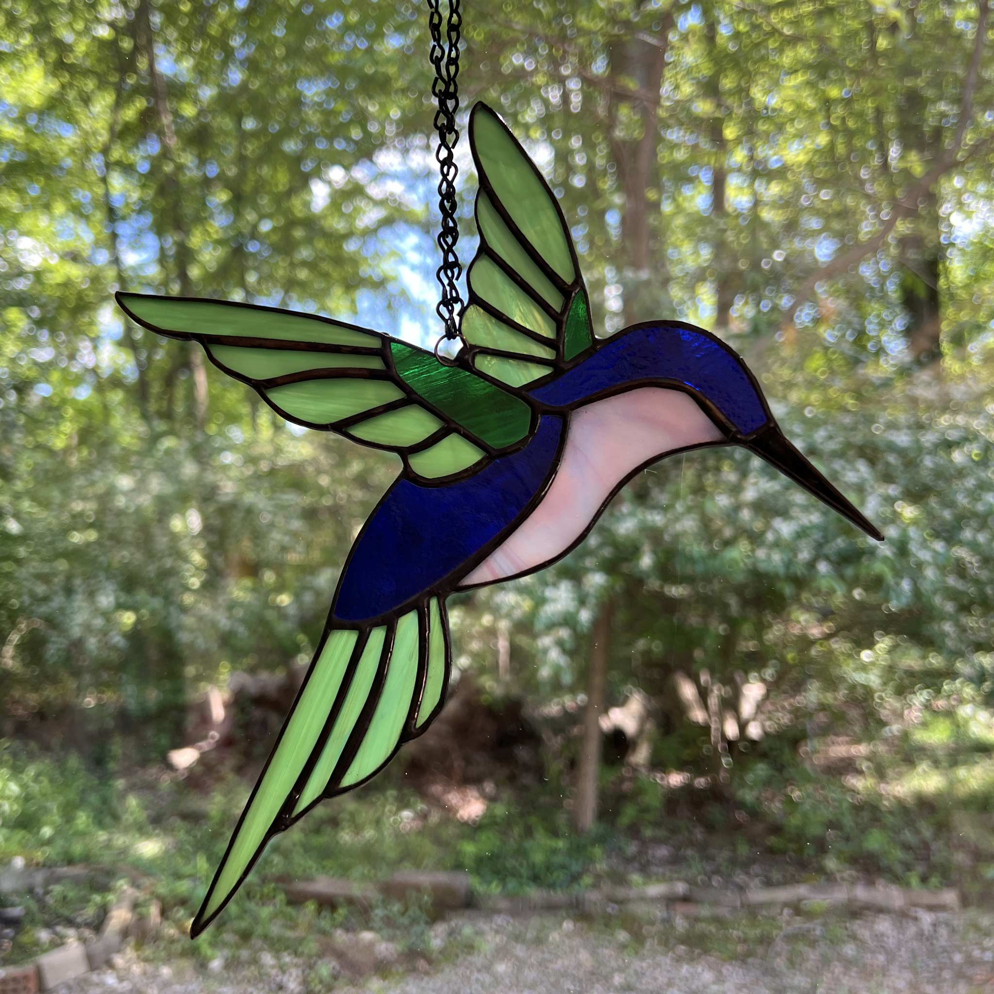 Hummingbird Stained hot Glass