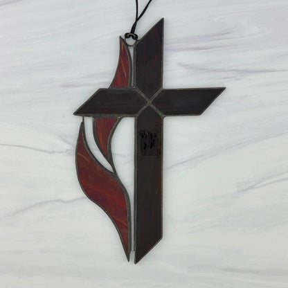 Methodist Cross and Flame