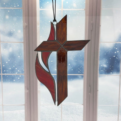 Methodist Cross and Flame