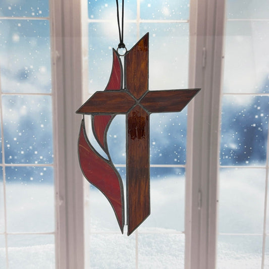 Methodist Cross and Flame