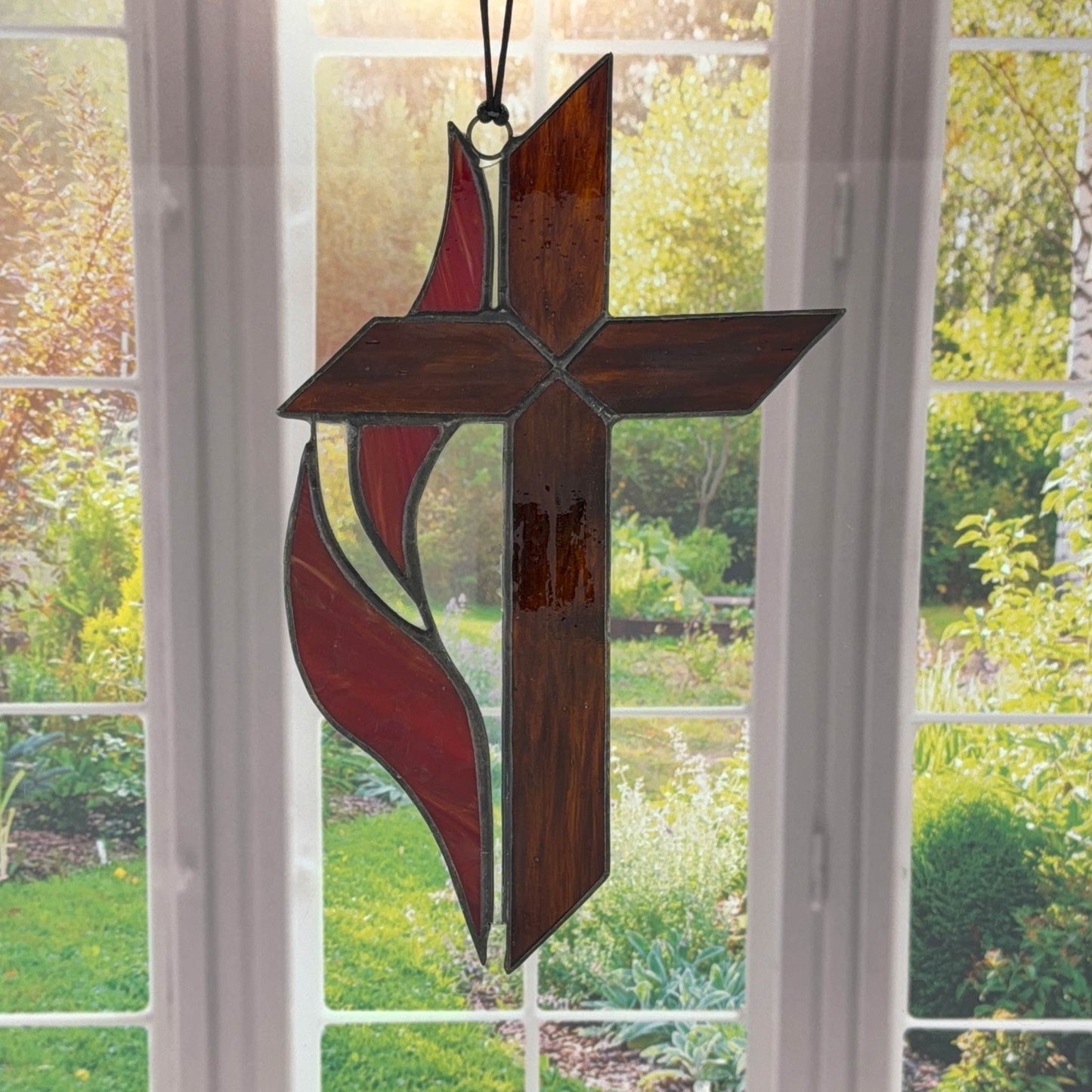 Methodist Cross and Flame