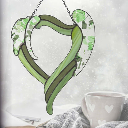 Contemporary Green Fractured Heart