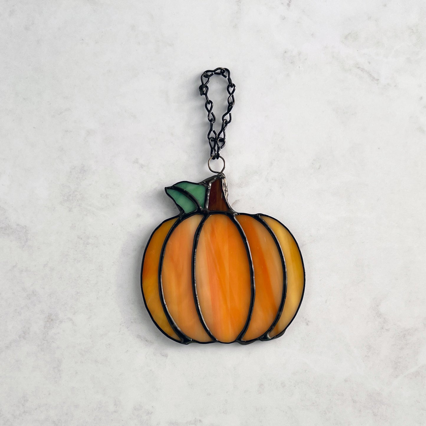 Pumpkin Suncatcher - Small but Mighty! (3.5 x 3.5)