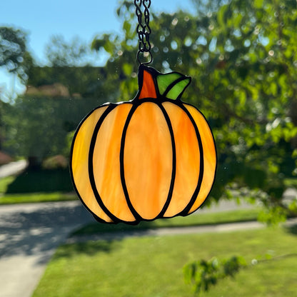 Pumpkin Suncatcher - Small but Mighty! (3.5 x 3.5)