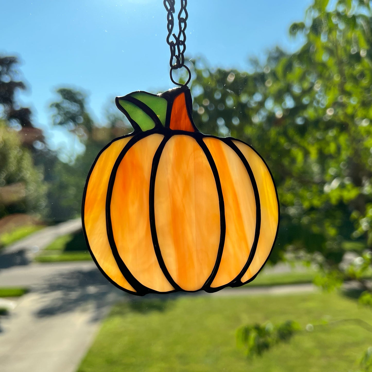 Pumpkin Suncatcher - Small but Mighty! (3.5 x 3.5)