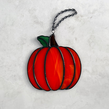 Pumpkin Suncatcher - Dark Orange (5 x 5.5)