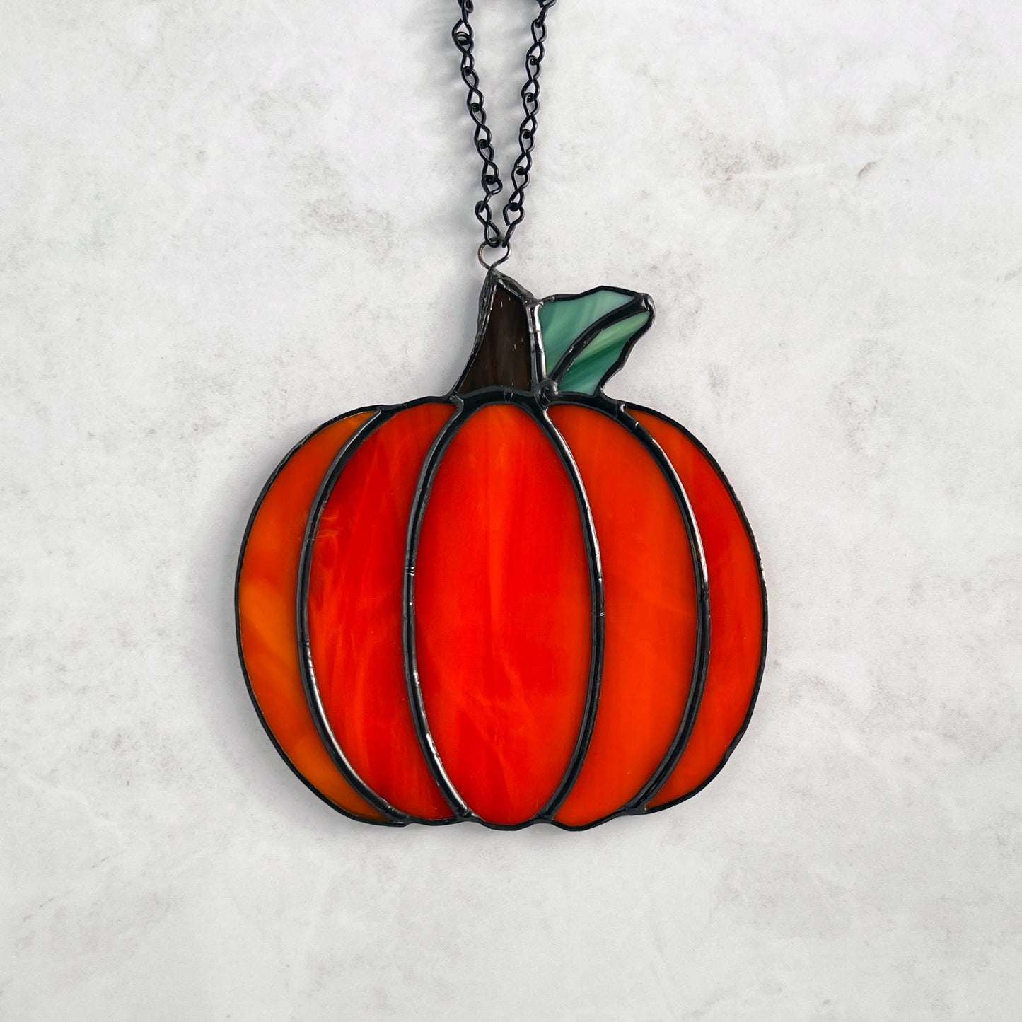 Pumpkin Suncatcher - Dark Orange (5 x 5.5)