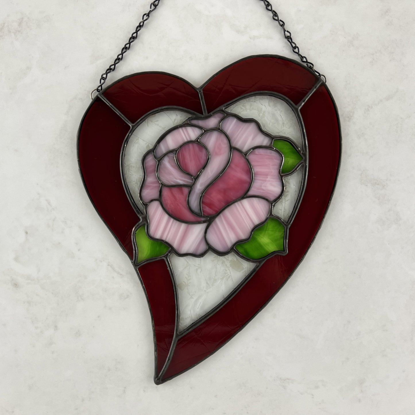 Rose Heart Suncatcher