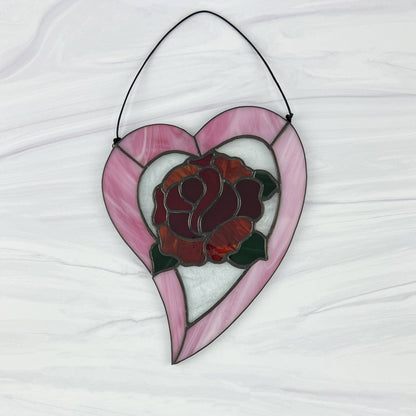 Rose Heart Suncatcher