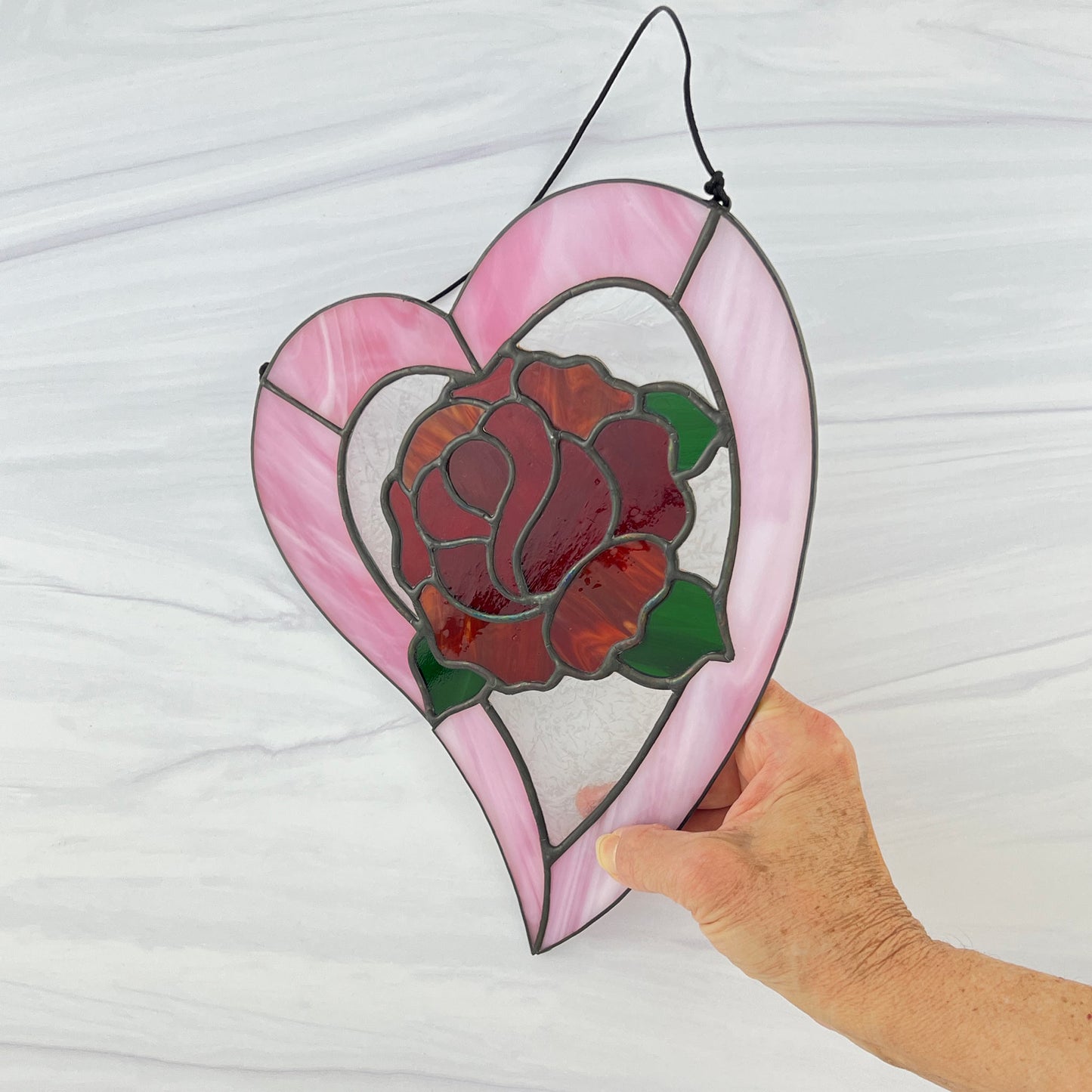 Rose Heart Suncatcher
