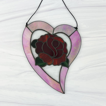 Rose Heart Suncatcher