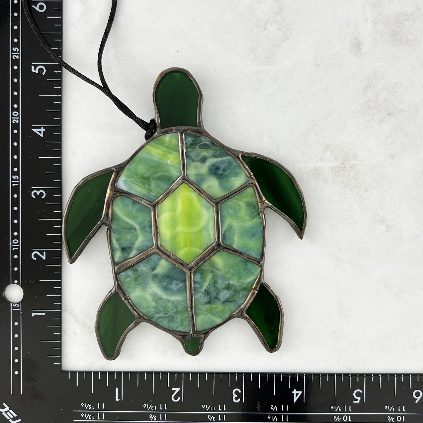 Sea Turtle in Mottled Blue/Green (4x5)