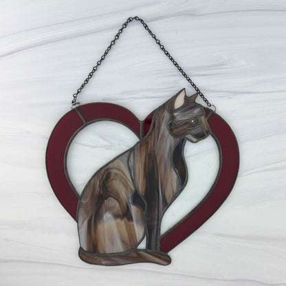 Cat Sitting in a Heart