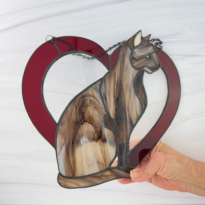 Cat Sitting in a Heart