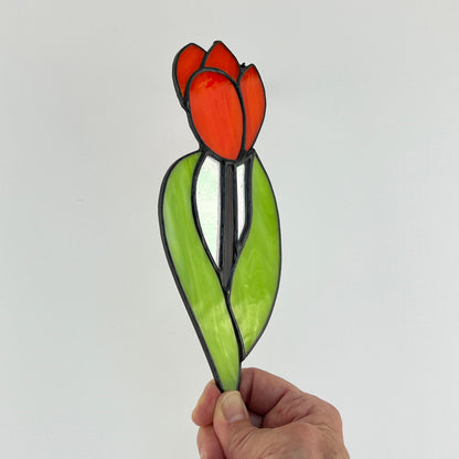 Tulip Suncatcher in Bright Orange